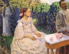 borisov-musatov self-portrait with sister 1898. -,  (1870-1905)