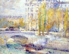 hassam le louvre et le pont royal 1897. Хассам, Чайльд