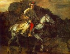 REMBRANDT THE POLISH RIDER 1655 FRICK COLLECTION NY.    