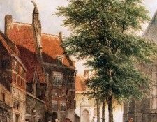 Springer Cornelis View behind the Grote Kerk in Naarden Sun. Springer, 
