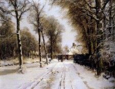 Apol Louis Winter landscape 2 Sun.  