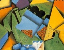 Gris Landscape with house at Ceret, 1913, 100x65 cm, Galeria. , 
