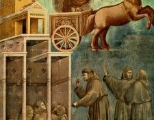 Giotto   Legend of St Francis   [08]   Vision of the Flaming Chariot. ������ �� �������