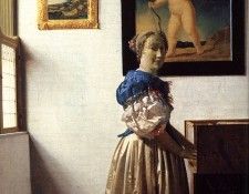 Young Woman Standing at a Virginal. Vermeer, Johannes