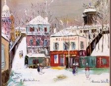 Utrillo le-Maquis-de-Montmartre-Sous-la-Neige-sj. , 