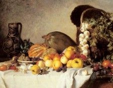 Rumpler Franz A Still Life With Fruit And Vegetables. Rumpler, 