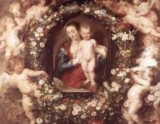 Madonna in Floral Wreath WGA. ,  