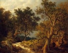 Achenbach Andreas Landscape with a Stream. Achenbach, 