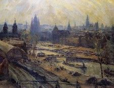 Schulman David Centaal Station and St Nicolaas church Sun. , 