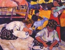 goncharova sheep shearing 1907. , 