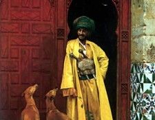 An Arab and his Dog. , -