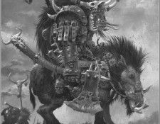 adrian smith orc boss on boar. , 