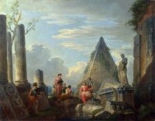 Ruins with Figures, 1730. ������, �������� �����