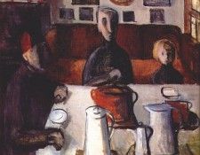 pestel interior (family at the table) 1920-1. 