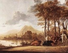 CUYP Aelbert River Landscape. , Aelbert