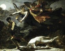 Proud-hon Pierre Paul Justice and Divine Vengeance Pursuing Crime study. , -