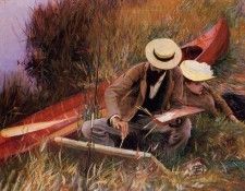 Sargent John Singer Paul Helleu Sketching with His Wife. ��������, ���� ������