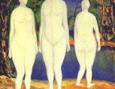malevich bathing women dated-1908. , 
