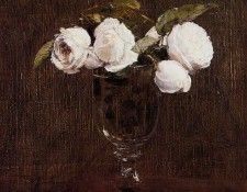 Fantin Latour Henri Vase of Roses. -, ---