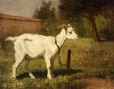 Ronner Knip Henriette A Goat In A Meadow. Ronner-Knip, ���������