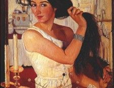 serebryakova self-portrait at dressing-table 1909.    (1884-1967)