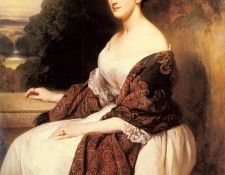 Winterhalter Franz Xavier Portrait Of Madame Ackerman. ,  
