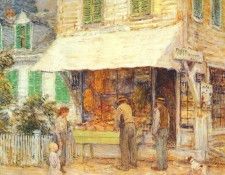 hassam provincetown grocery store 1900. , 
