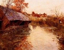 Thaulow Frits A Morning River Scene. Thaulow 