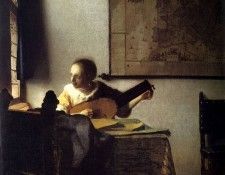 Woman with a Lute. Vermeer, Johannes