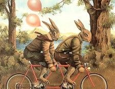 ma David Delamare East of the Moon A Bicycle Race. , 