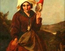 Peasant girl spinning. ������, ��������