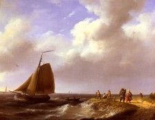 Koekkoek Johannes Hermanus A fresh Breeze Off The Dutch Coast. Koekkoek, �������� Hermanus
