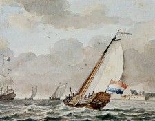 Schouman Aert View of Rammekens of Walcheren Sun. Schouman, 