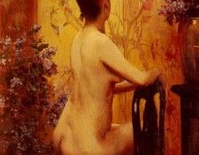 Wiles Irving Ramsay Seated Nude.   