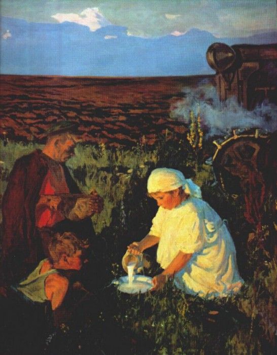 plastov tractor drivers supper 1951. 