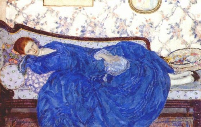 frieseke the blue gown c1917. Frieseke,  