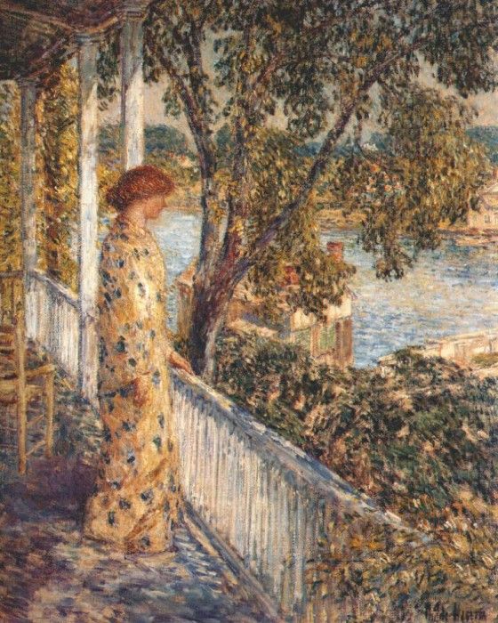 hassam listening to the orchard oriole 1902. , 