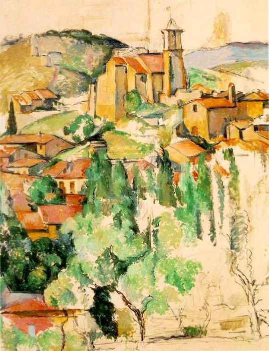 CeZANNE GARDANNE,1885-86, THE BROOKLYN MUSEUM,NY. VENTURI 43. , 