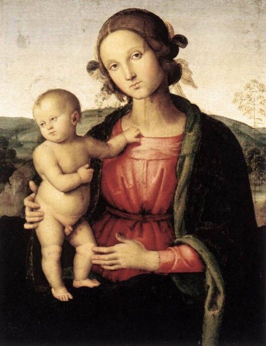 Perugino Pietro Madonna and Child Borghese. , 