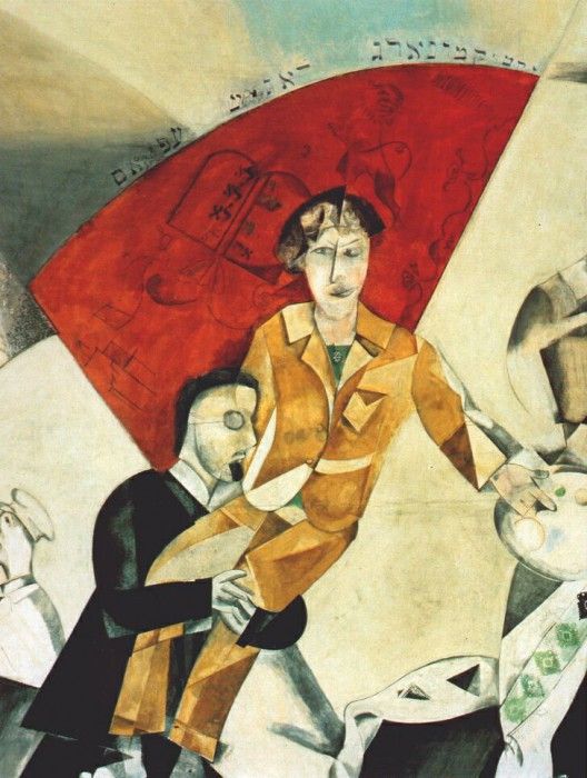 chagall detail 1, introduction to the jewish theater 1920. , 