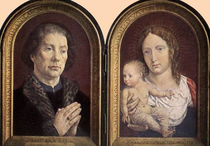 GOSSAERT Jan Diptych of Jean Carondelet.   