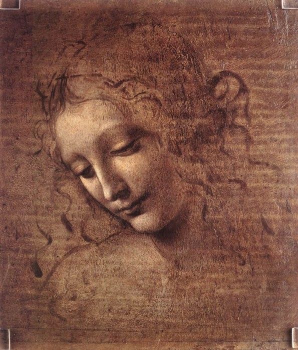 Leonardo da Vinci Female head (La Scapigliata). ,  