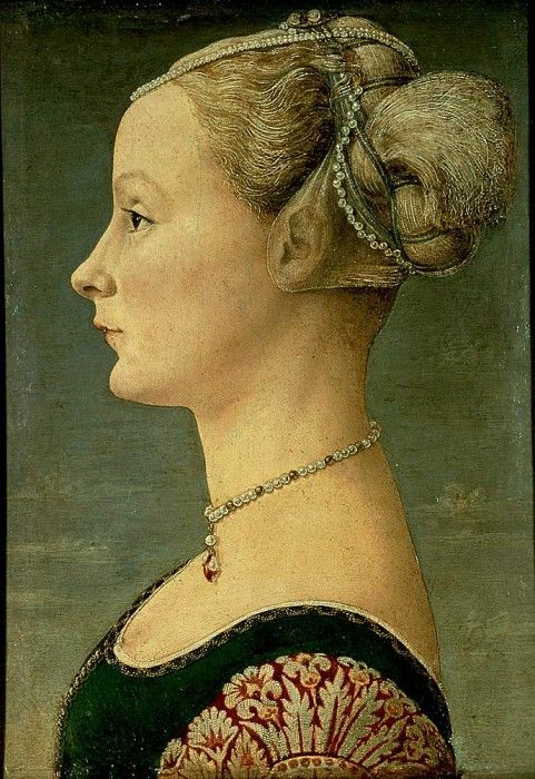 Pollaiuolo,A. Portrait of a young woman, 1460-75, 46x33 cm, .  