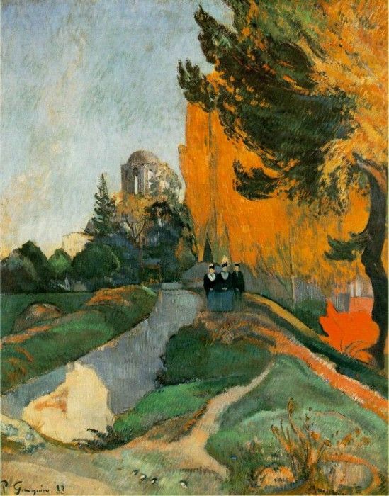 Gauguin Les Alyscamps, Arles, 1888, 91x72 cm, Musee dOrasy,. , 