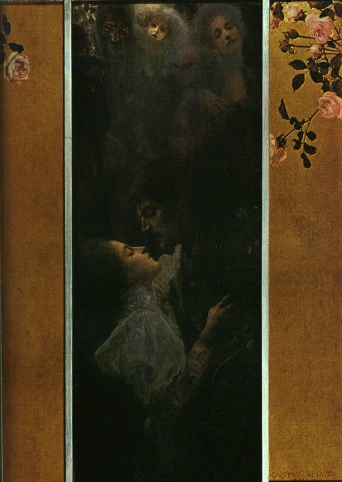 Klimt Love, 1895, 60x44 cm, oil on canvas, Historisches Muse. , 