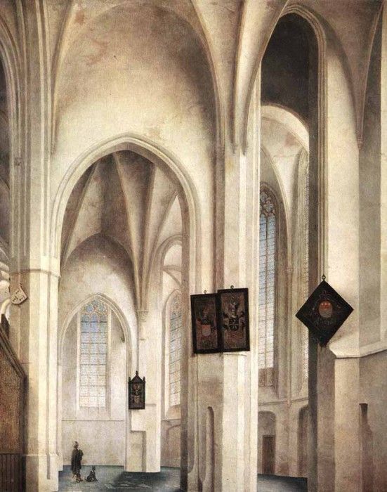 SAENREDAM Pieter Jansz Interior Of The St Jacob Church In Utrecht 1642. Saenredam,  Jansz
