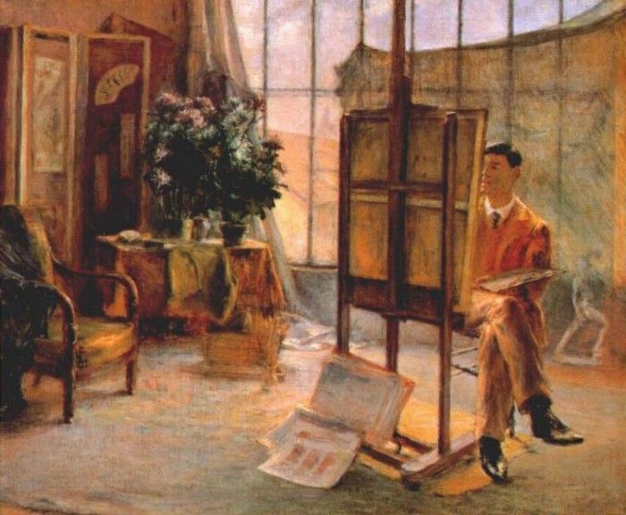 kuroda seiki, mr kume in his atelier 1889. 