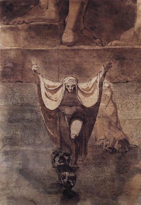 FUSELI John Henry Dante And Virgil On The Ice Of Kocythos. , 