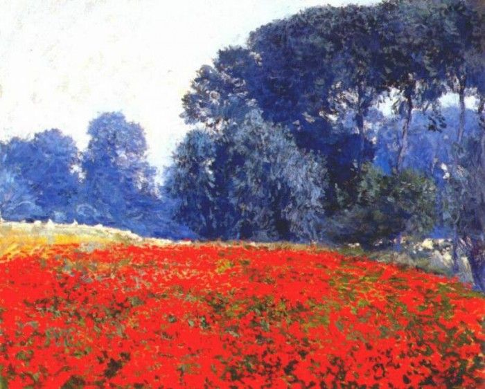 rose poppy field c1910. , 