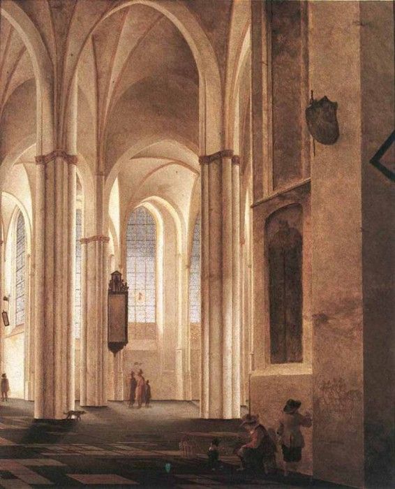 SAENREDAM Pieter Jansz The Interior Of The Buurkerk At Utrcht. Saenredam,  Jansz